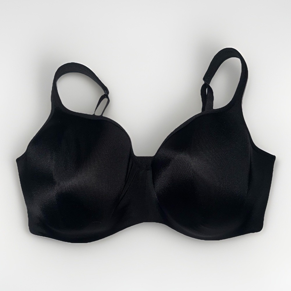 Cacique 38G Black Smooth Balconette Underwire TShirt Bra Full Coverage